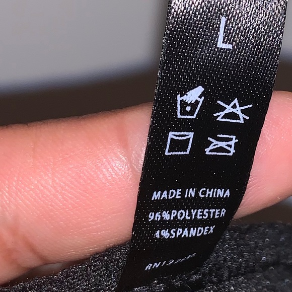 Nine West Velvet High Waisted Leggings Black SizeL - Picture 4 of 6